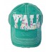 ADJUST. FLOWER FLORAL HEY YALL TURQUOISE BLUE BLACK PURPLE KHAKI GREEN CAP HAT  eb-99637679